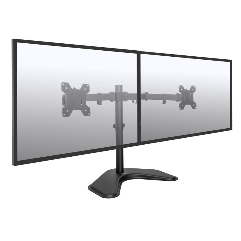 ACT AC8363 divu monitoru galda statīvs 2 ekrāniem līdz 32 inch - skavas un cauruma stiprinājums, VESA 75/100, 8 kg uz roku, melns