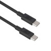ACT USB 2.0 60W uzlādes/datu kabelis USB-C uz USB-C, melns, 2m (AC3083)