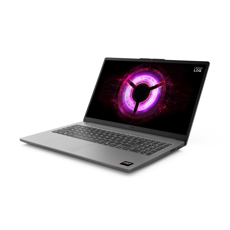 Lenovo LOQ 15ARP10E 83S000C7GE klēpjdators, 15,6 collu Full HD IPS 144Hz, AMD Ryzen 5 150, 16GB DDR5, 512GB SSD, GeForce RTX 3050 6GB, Windows 11 Home, vācu tastatūra