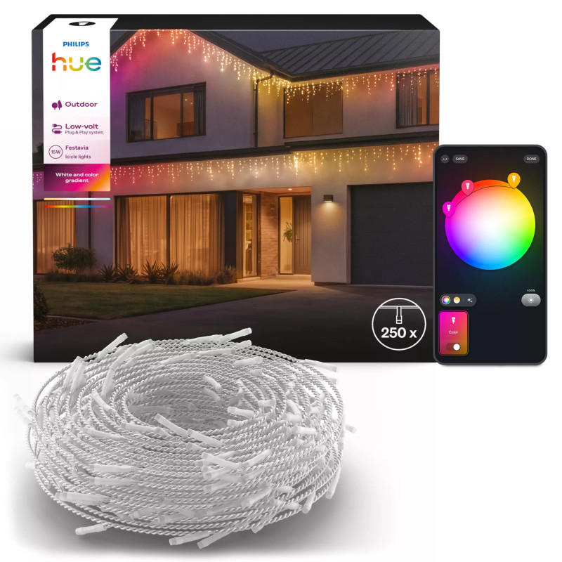 Philips Hue Festavia Leduspuķu virtenes, White & Color Ambiance, 8,5 m