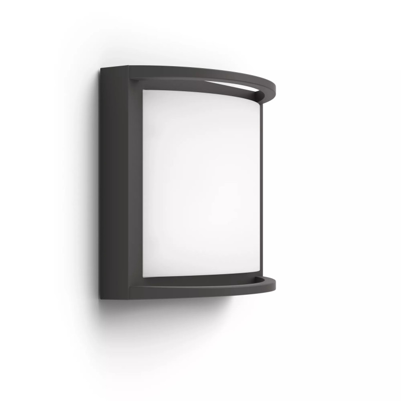 Philips Outdoor Ultra-Efficient Samondra sienas lampa 3,8W, 2700 Kelvini, antracīta