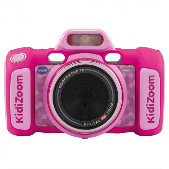 VTech Kidizoom Duo FX rozā digitālā kamera ar diviem objektīviem, 5MP, 2,4 collu krāsu LCD, spēlēm, microSD slotu, USB, 4x AA 80-519954