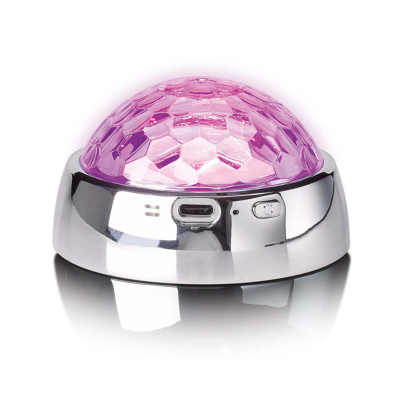 Lenco TTA-080SI skaņuplašu stabilizators ar RGB disko gaismu, 250 g, sudrabs