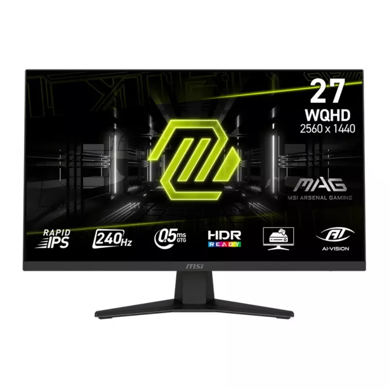 MSI MAG 274QF E20 27 inch QHD 200Hz Rapid IPS spēļu monitors - Melns