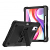 eSTUFF TAMPA Defender apvalks Lenovo Tab K12 12,7 inch planšetdatoram (bez iebūvēta ekrāna aizsarga) - Melns