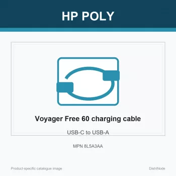 HP Poly Voyager Free 60 USB-C uz USB-A uzlādes kabelis