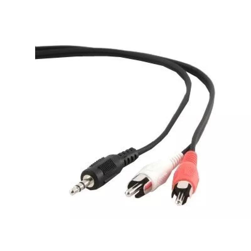 Gembird 2,5 m, 3,5 mm/2xRCA, M/M audio kabelis melns, sarkans, balts