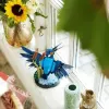 LEGO Icons Zivju dzenīša putna komplekts modelēšanas komplekts pieaugušajiem ar ūdens ainavu un statīvu lieliska mājas un biroja galda dekorācija Valentīndienai