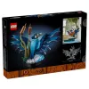 LEGO Icons Zivju dzenīša putna komplekts modelēšanas komplekts pieaugušajiem ar ūdens ainavu un statīvu lieliska mājas un biroja galda dekorācija Valentīndienai