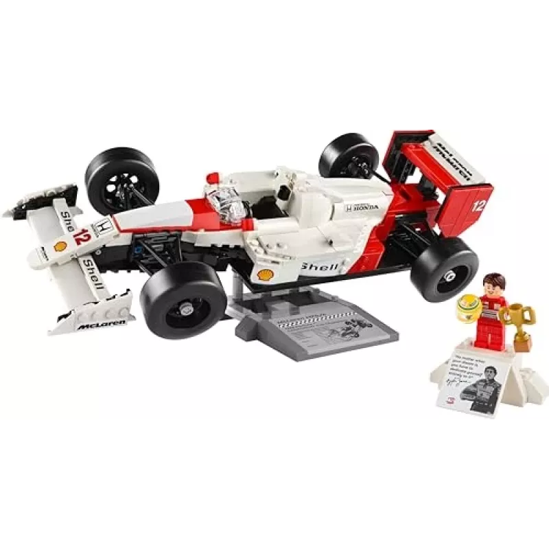 LEGO komplekts McLaren MP4/4 Ayrton Senna 10330 — LEGO ICONS mēroga modeļa eksponāts