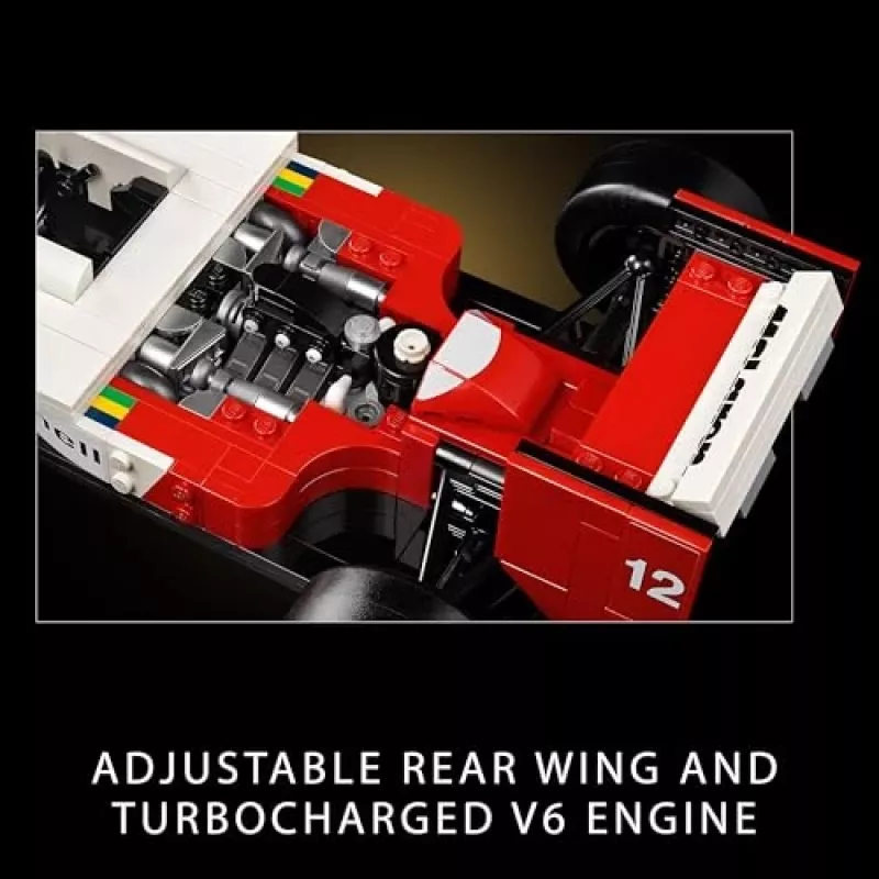 LEGO komplekts McLaren MP4/4 Ayrton Senna 10330 — LEGO ICONS mēroga modeļa eksponāts