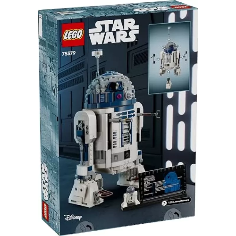 LEGO būvējamais droīds R2‑D2 komplekts 75379 — 1 050 detaļas, 10+ gadi, 160×110×240 mm, 0,24 kg