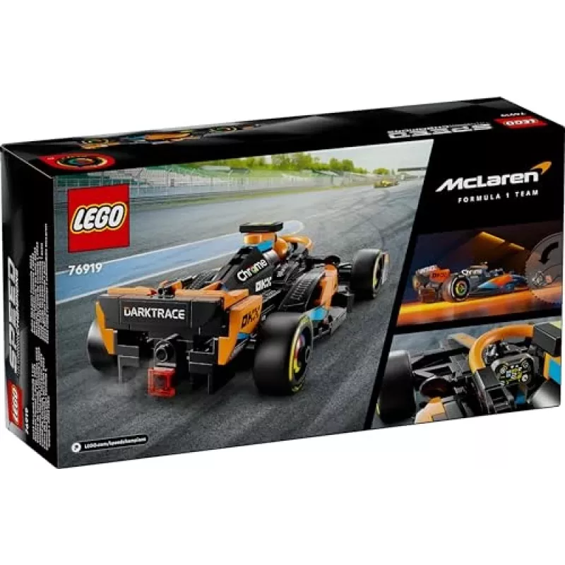 LEGO Speed Champions McLaren Formula 1 automašīnas 2023. gada modeļa 76919 komplekts