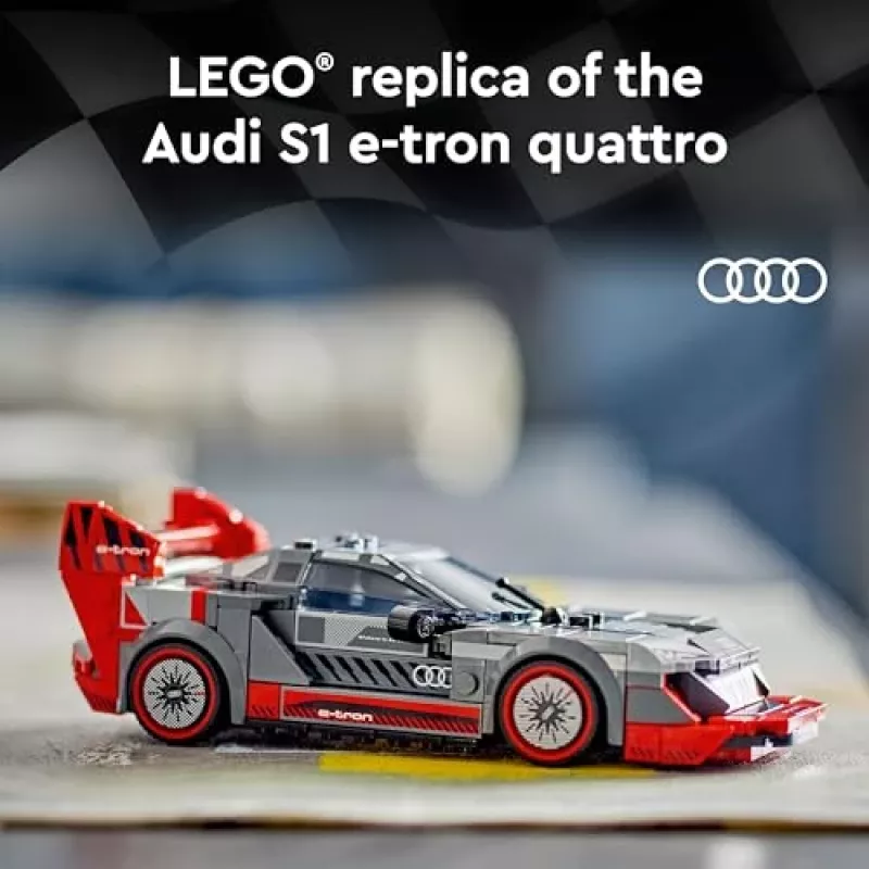 Lego Speed Champions 76921 Audi S1 E-Tron Quattro sacīkšu auto komplekts