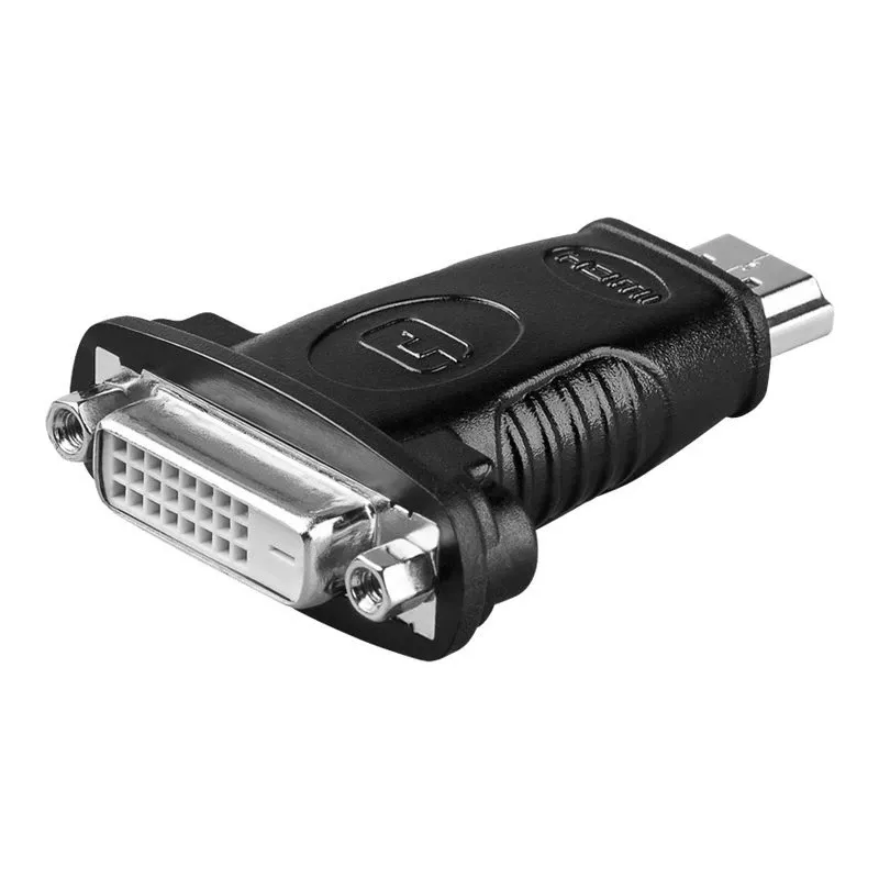 Wentronic Goobay HDMI™ / DVI-D adapteris, HDMI standarta spraudnis (A tips), melns - 19 kontaktu HDMI™ spraudnis > DVI-D (24+1) ligzda (68098)