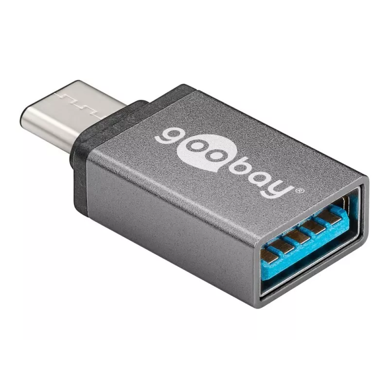 Wentronic Goobay USB-C™ Adapteris - USB 3.0 A-Ligzda, Pelēks - savienojumam starp USB-C™ un USB-A ierīcēm (56621)
