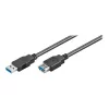 Wentronic Goobay USB 3.0 SuperSpeed pagarinātājs, melns, 3 m - USB 3.0 spraudnis (A tips) > USB 3.0 ligzda (A tips) (93999)