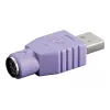 Microconnect USBA-M/PS2-F savienotāju adapteris, violets