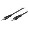 Wentronic Goobay 3,5 mm savienojuma kabelis, melns, 2,5 m - 3,5 mm ligzda (3 kontaktu, stereo) > 3,5 mm ligzda (3 kontaktu, stereo) (50449)
