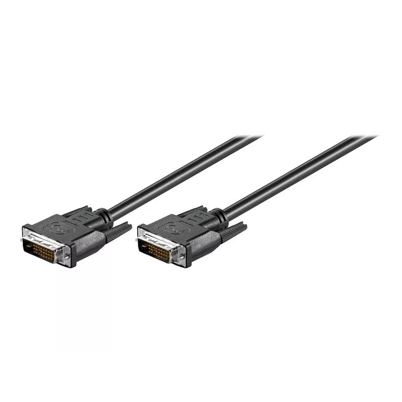 Wentronic Goobay DVI-D FullHD kabelis Dual Link, melns, 1,8 m - DVI-D spraudnis Dual-Link (24+1-pin) > DVI-D spraudnis Dual-Link (24+1-pin) (93573)