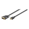 Wentronic Goobay HDMI™ / DVI-D kabelis, melns, 3 m - 19 kontaktu HDMI™ spraudnis>DVI-D (18+1) spraudnis (51581)