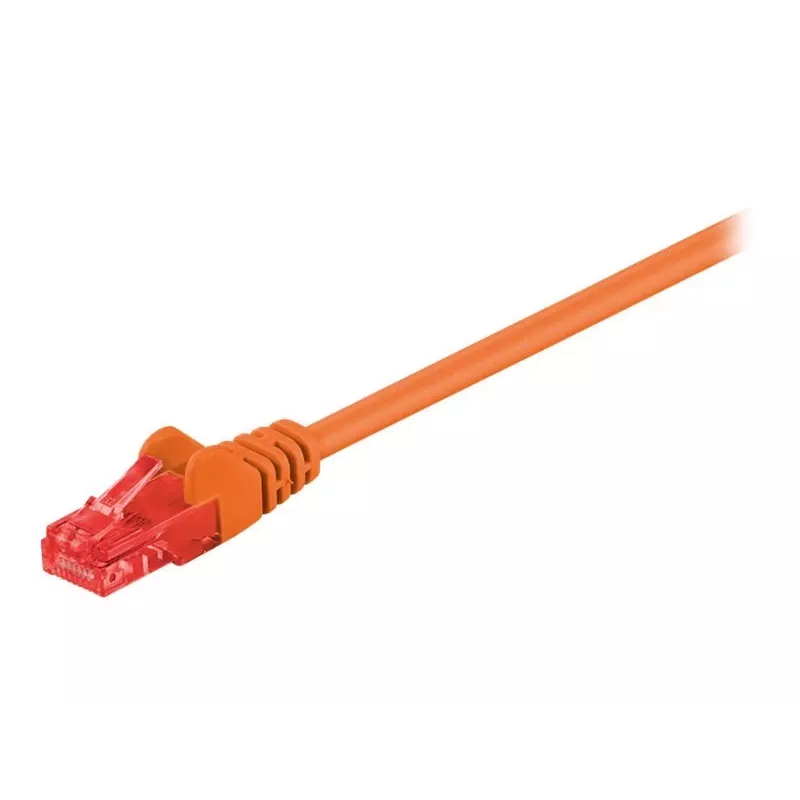 Wentronic Goobay - Patch-Cable - RJ-45 (M) to RJ-45 (M) - 1 M - UTP - CAT 6 - Moulded, Snagless - oranža (95262)