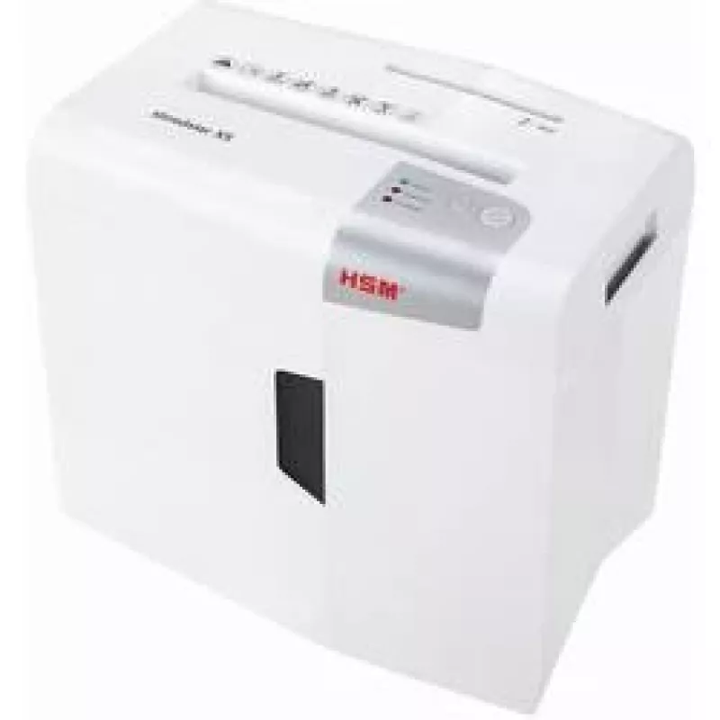 Papīra smalcinātājs HSM X5 daļiņu griešanas P-4, 22 cm darba platums, 4,5 mm daļiņas, 5 lapu ietilpība, 18 l tvertne