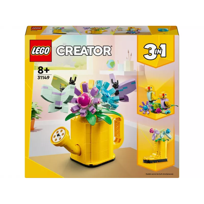 LEGO Creator Flower in Watering Can 31149 — uzbūvējams ziedu modelis, 420 gab., 120×150×130 mm