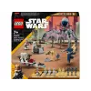 LEGO Star Wars Clone Trooper & Battle Droid Battle Pack konstruēšanas rotaļlietas bērniem ar spīdveja motocikla transportlīdzekli, 4 minifigūras un 5 figūras, dāvanas zēniem
