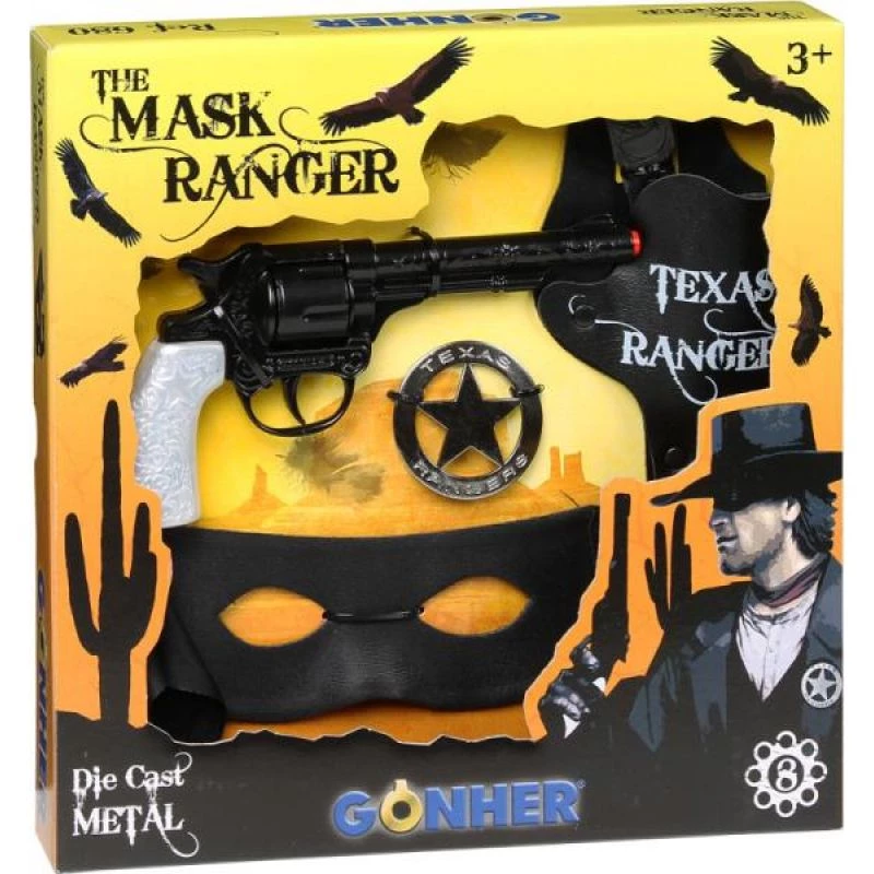 Gonher kovboja komplekts ar masku