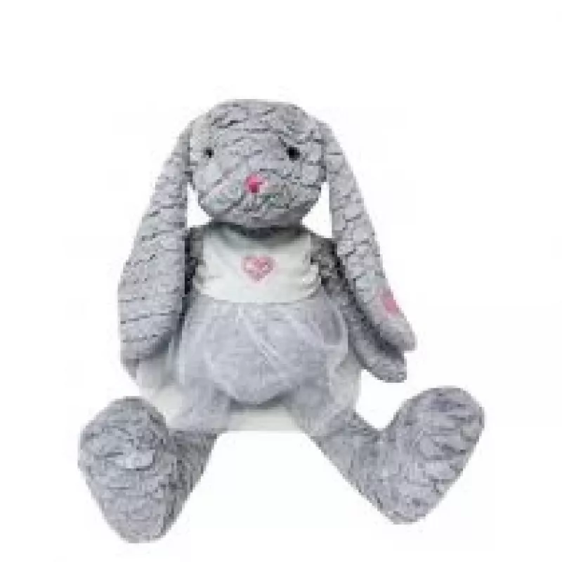 Mīkstā rotaļlieta Pluša rotaļlieta TULILO Mascot Rose Bunny 32 cm pelēka - pluša trusis 32 cm