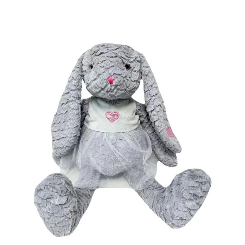 Mīkstā rotaļlieta Pluša rotaļlieta TULILO Mascot Rose Bunny 32 cm pelēka - pluša trusis 32 cm