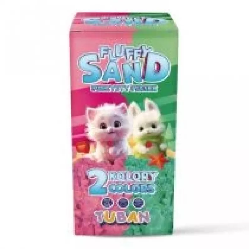 Set Fluffy Sand 2x70g Pink/zaļa TUBAN