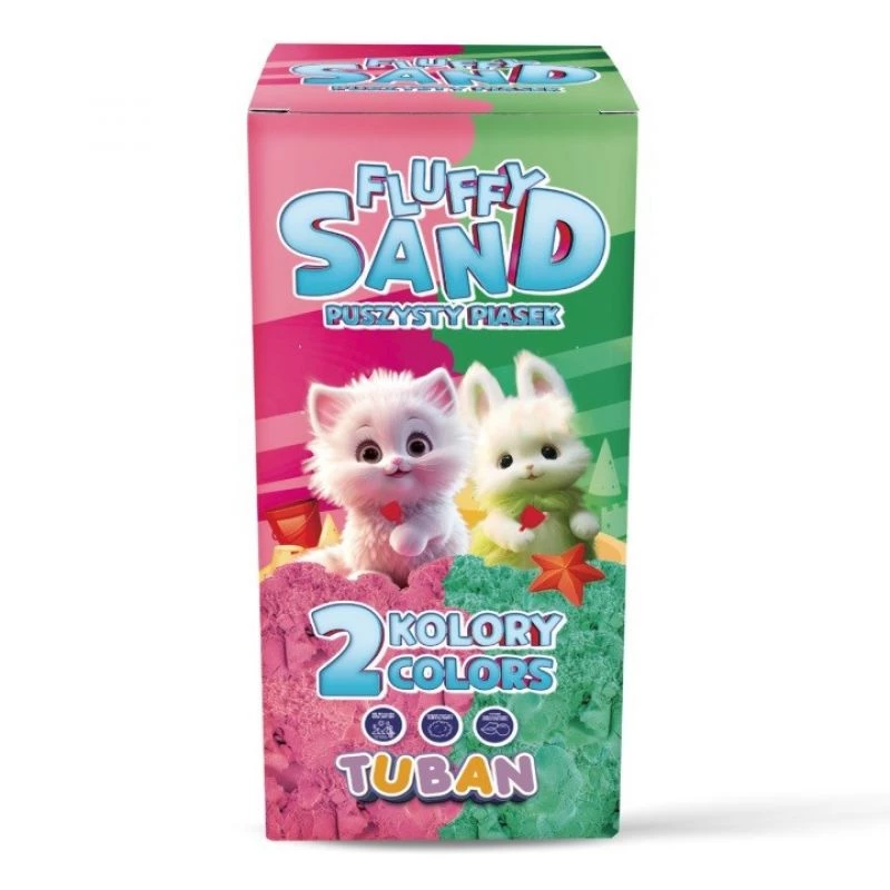 Set Fluffy Sand 2x70g Pink/zaļa TUBAN