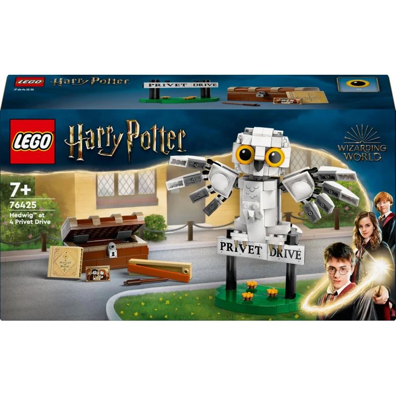 LEGO Harija Potera uzbūvējamais Hedviga Priveta ieliņā modelis 76425 — 337 detaļas, 100 mm augstums, ieteicamais vecums 7+