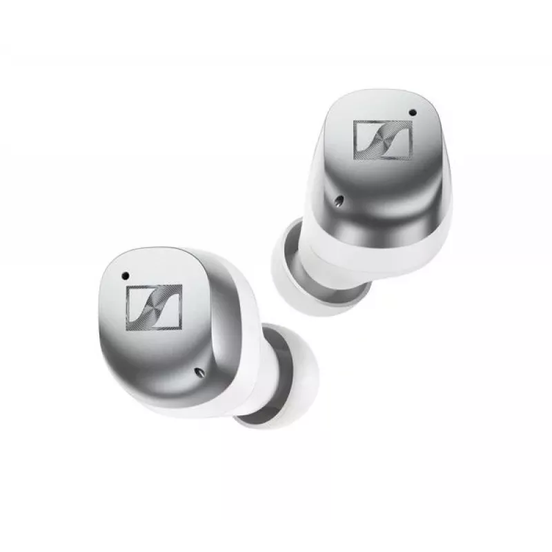 SENNHEISER Momentum MTW4 Wireless Bluetooth Noise-Cancelling Sports Earbuds - balta & Silver