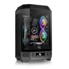 Thermaltake the Tower 300 Black Micro Tower ar rūdītu stiklu PC spēļu korpuss