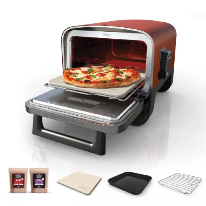 Ninja Woodfire OO101EU elektriskā āra krāsns, picas krāsns un kūpinātava, 2400 W