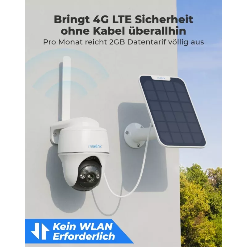 Reolink Go Series G430 - 5MP āra kamerā ar bateriju, 4G LTE tīkls, cilvēku/transportlīdzekļu/dzīvnieku noteikšana, 355° pagriešana un 140° slīpums
