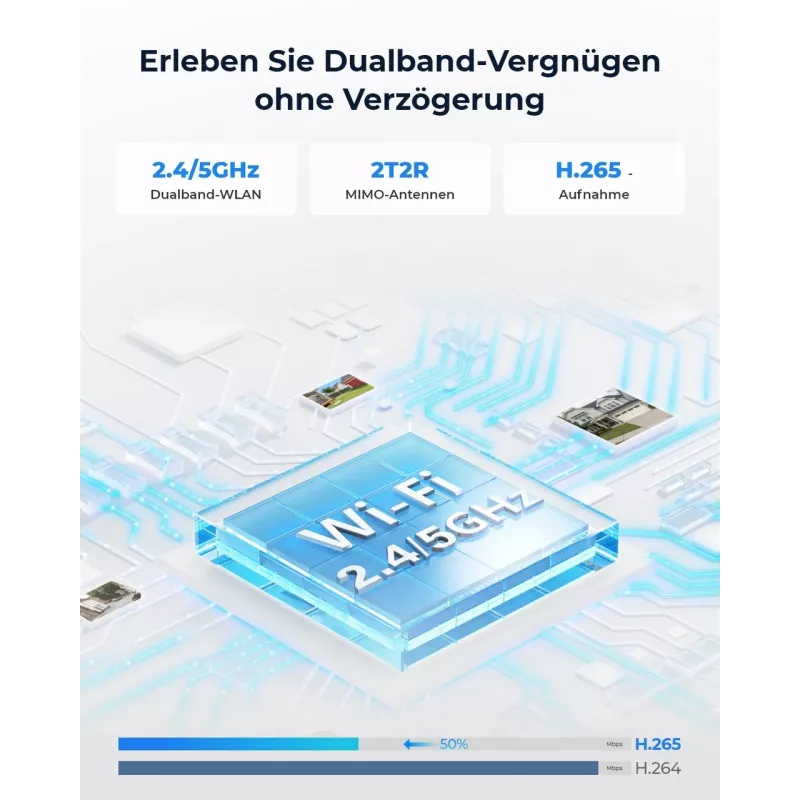 Reolink W430 - 4K āra kamera, nākamās paaudzes Wi-Fi 6, 5X optiskā tālummaiņa, personu/transportlīdzekļu/dzīvnieku noteikšana, krāsu nakts redzamība
