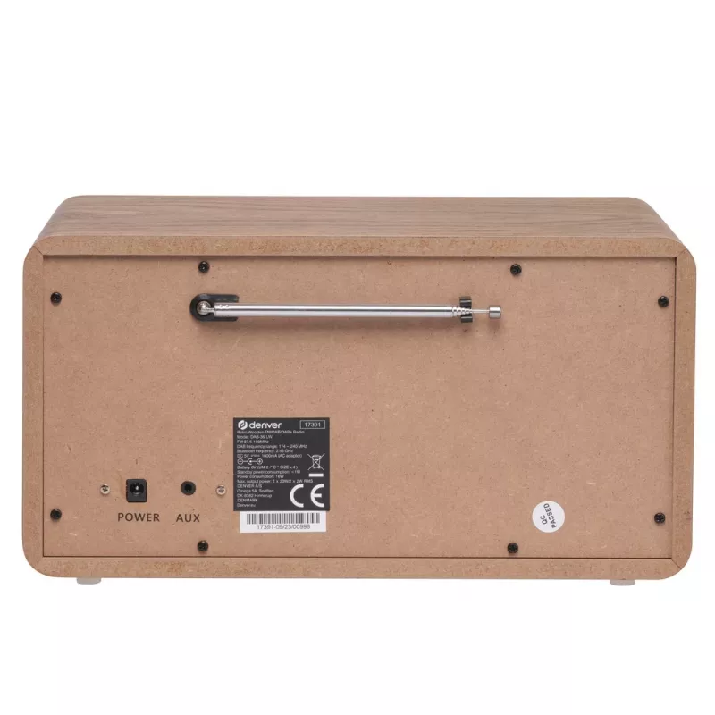 Pārnēsājamais radio Denver DAB-36LW digitālais uztvērējs DAB+ 5W LCD