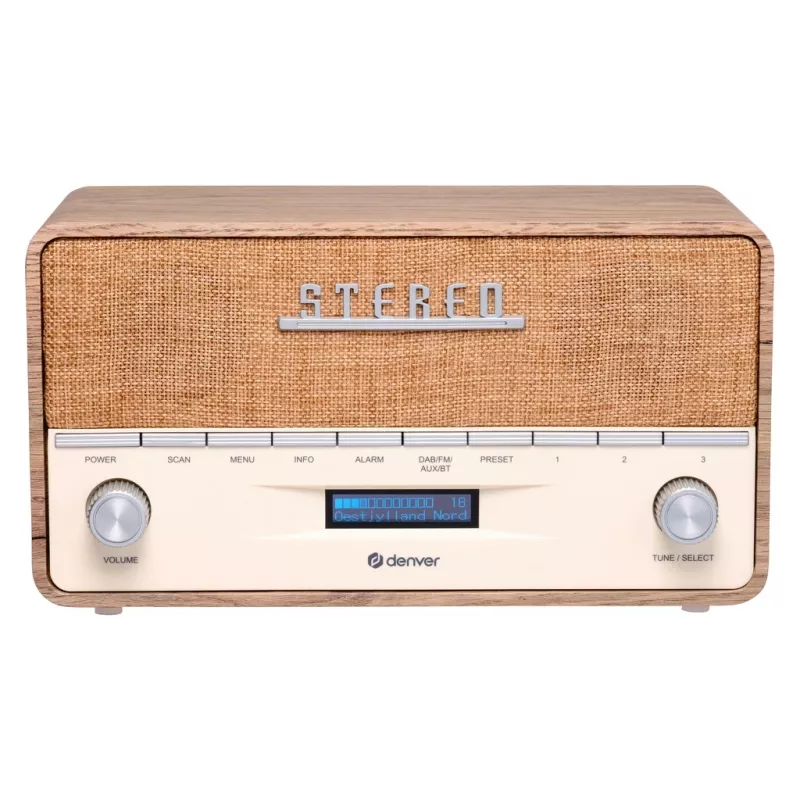 Pārnēsājamais radio Denver DAB-36LW digitālais uztvērējs DAB+ 5W LCD