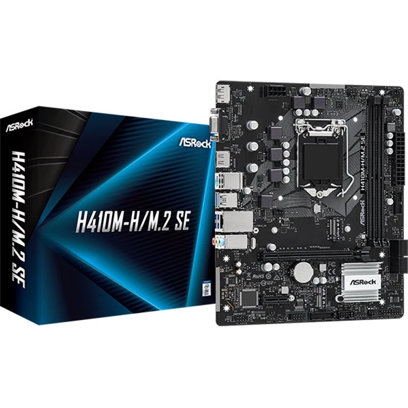 Mātesplate ASRock H410M-H/M.2 SE Intel H370 LGA 1200 micro ATX