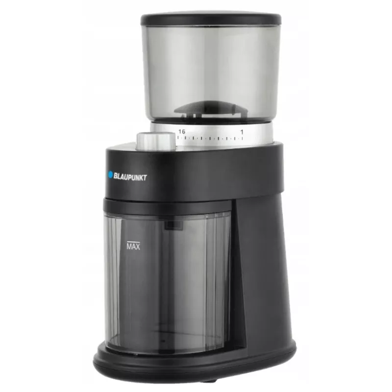 Asmeņu kafijas dzirnaviņas BLAUPUNKT FCM501 — 250 g pupiņu, 180 g maltas kafijas, 120 W, sudraba