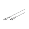 super-soft USB 2.0 Braided kabelis, USB-C Plug > USB-C Plug (balts, 3 metri)