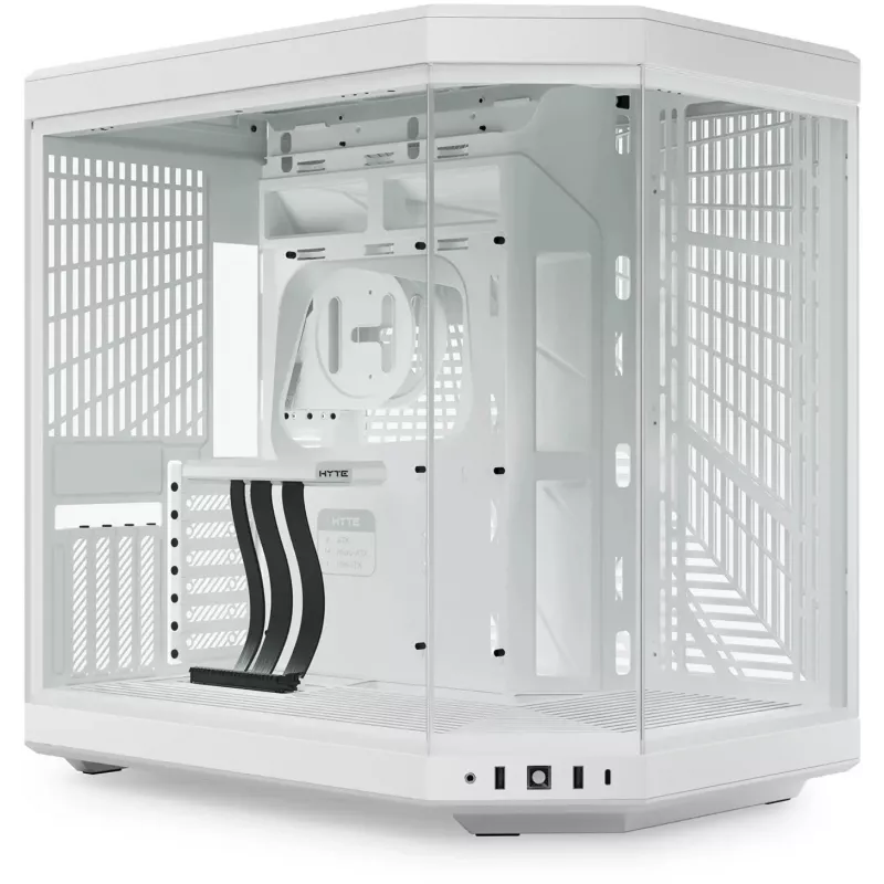 PC korpuss HYTE Y70 Midi Tower balts – atbalsta EATX, GPU līdz 42,2 cm, CPU dzesētāja augstums 18 cm