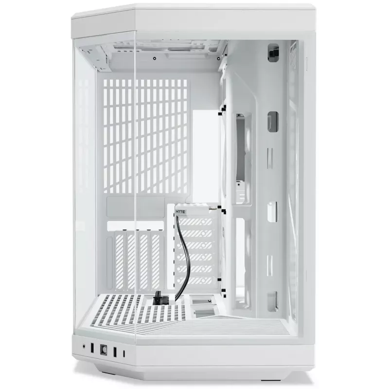 PC korpuss HYTE Y70 Midi Tower balts – atbalsta EATX, GPU līdz 42,2 cm, CPU dzesētāja augstums 18 cm