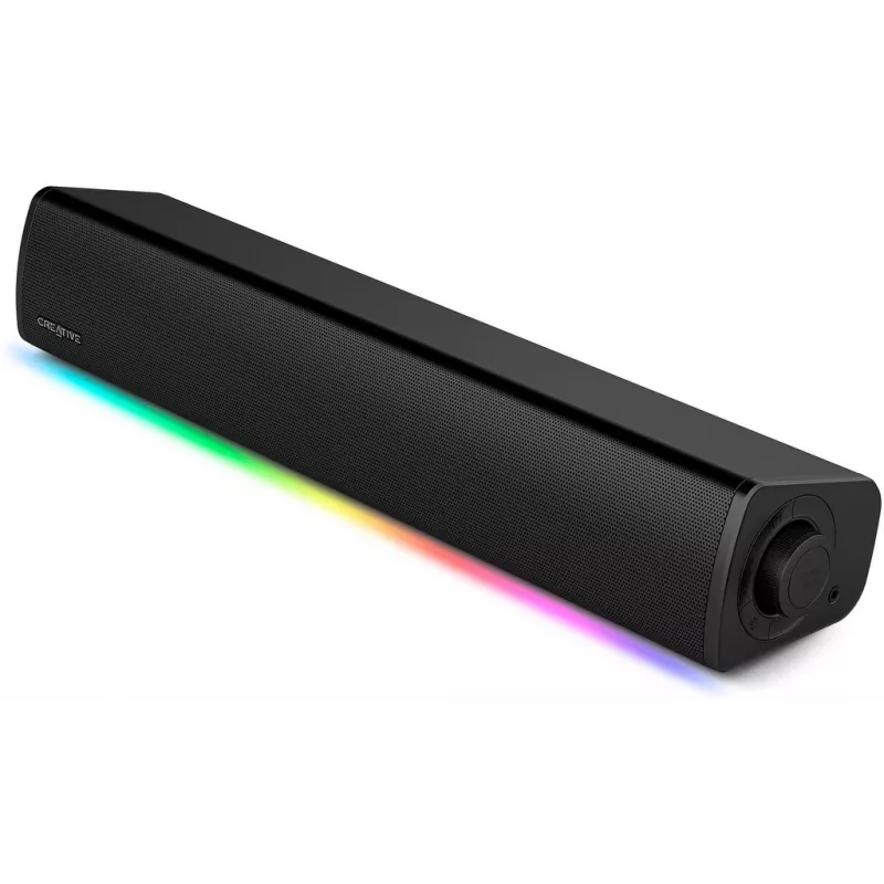 Sound Blaster GS3 kompakta spēļu skaņas josla ar RGB un SuperWide tehnoloģiju, USB barošana, Bluetooth 5.4, austiņu izeja PC un Mac