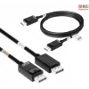 CLUB3D DisplayPort 2.1 Divvirzienu VESA DP80 sertificēts kabelis 4K240Hz, 8K60Hz vai 10K30Hz M/M 1,2 m/3,94 pēdas