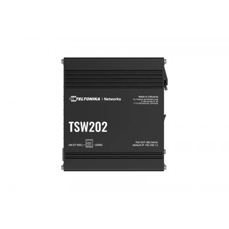 Teltonika TSW202 Pārvaldāms L2 Gigabitu Ethernet (10/100/1000) barošana caur Ethernet (PoE) alumīnijs, zils